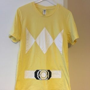 Mighty Morphin Power Ranger yellow shirt/costume